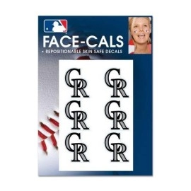MLB Colorado Rockies Face Tattoos, Team Colors, One Size