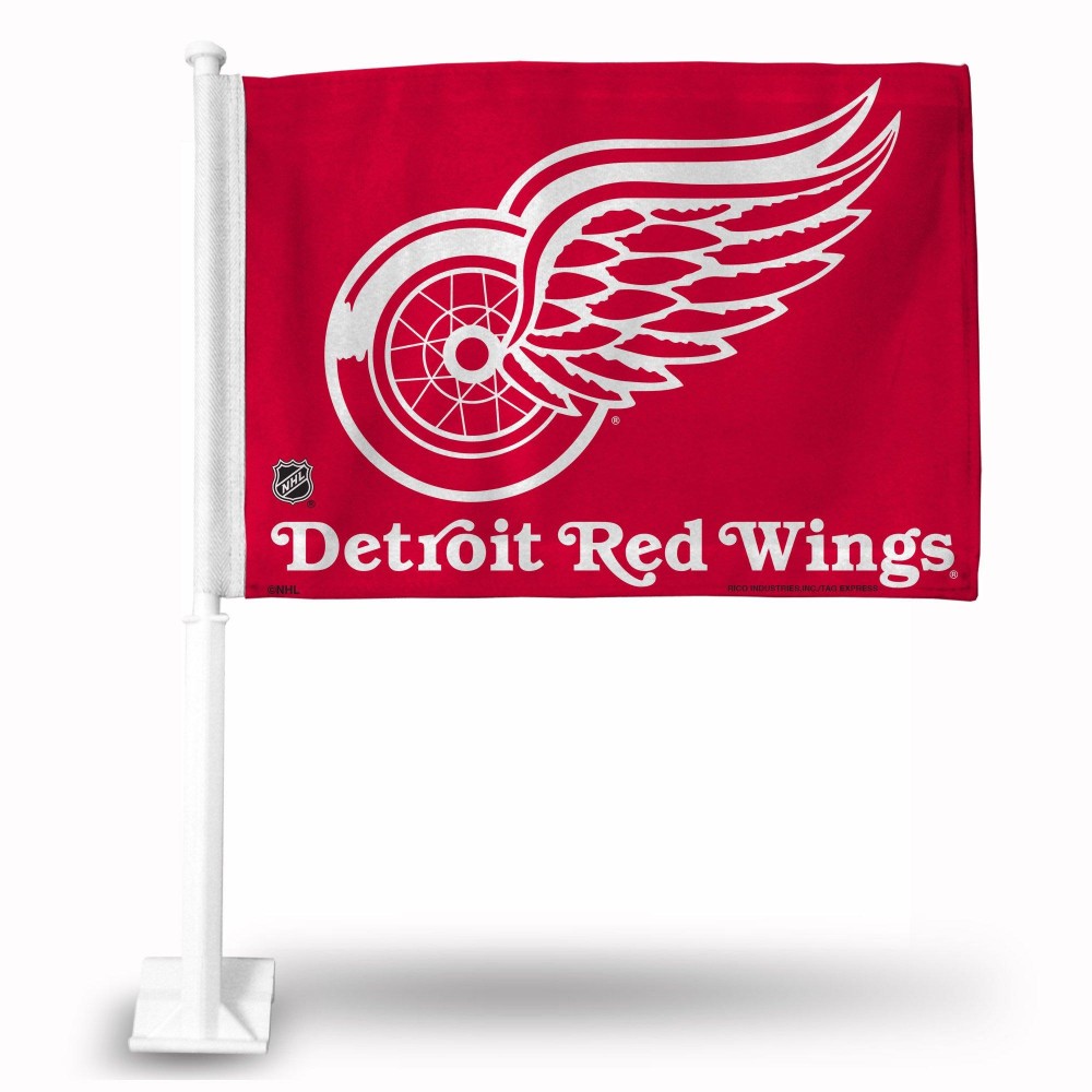 Rico Industries Detroit Red Wings Standard Double Sided Double Sided Car Flag - 16