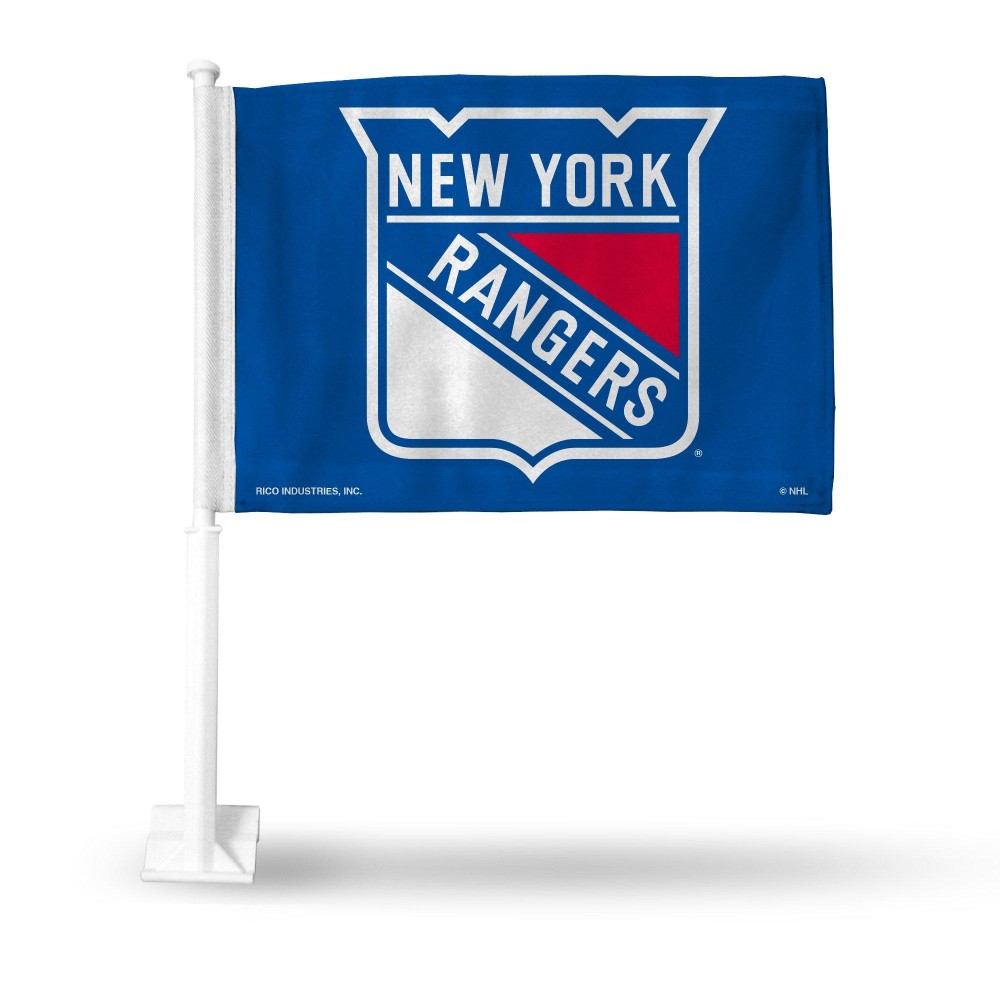 Rico Industries New York Rangers Standard Double Sided Double Sided Car Flag - 16