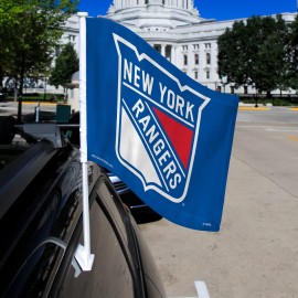 Rico Industries New York Rangers Standard Double Sided Double Sided Car Flag - 16