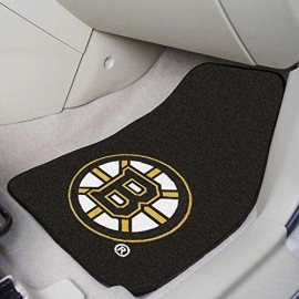 FANMATS 10496Fanmats NHL Boston Bruins Printed Carpet Car Mats (2 Piece), 18