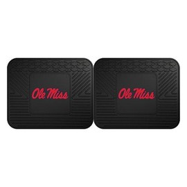 Fanmats 12425 University of Mississippi Rebels Rear Second Row Vinyl Heavy Duty Utility Mat, (Pack of 2)