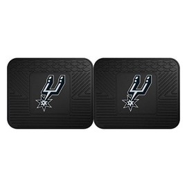 Fanmats 12388 NBA San Antonio Spurs Rear Second Row Vinyl Heavy Duty Utility Mat, (Pack of 2)