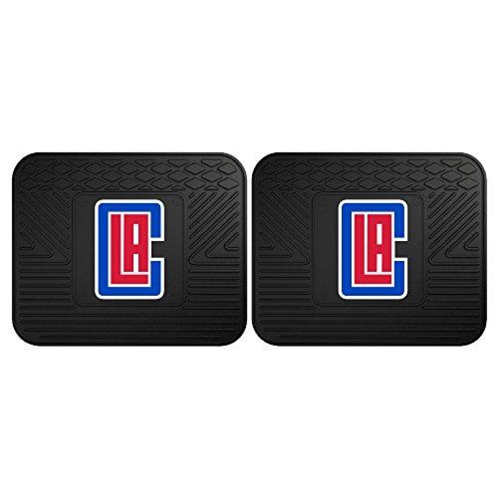 Fanmats 12374 NBA Los Angeles Clippers Rear Second Row Vinyl Heavy Duty Utility Mat, (Pack of 2)