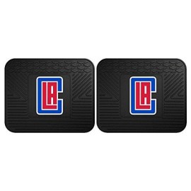 Fanmats 12374 NBA Los Angeles Clippers Rear Second Row Vinyl Heavy Duty Utility Mat, (Pack of 2)