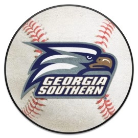 FANMATS 787 georgia Southern Eagles Baseball Shaped Accent Rug - 27in. Diameter