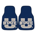 Fanmats 5503 Utah State University Aggies Front Row Nylon Carpet Car Mat - 2 Piece