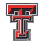 FANMATS 60565 Texas Tech Red Raiders Heavy Duty Aluminum Embossed Color Emblem, Auto Emblem Decal