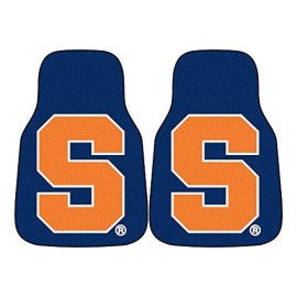 FANMATS 11287 Syracuse University Carpet Car Mat Set, 2 Piece