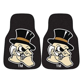 FANMATS 14128 Wake Forest University Carpet Car Mat Set, 2 Piece