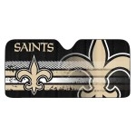 Fanmats 60063 NFL New Orleans Saints Windshield Sun Auto Shade, Sun Shield Sun Visor | Accordion tri-fold for storage | 59
