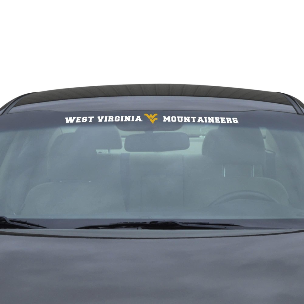 FANMATS 61537 West Virginia Mountaineers Sun Stripe Windshield Decal 3.25 in. x 34 in.