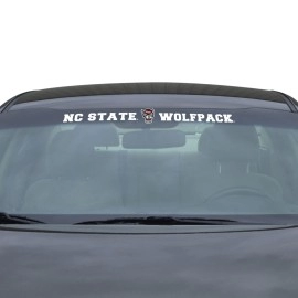 FANMATS 61523 NC State Wolfpack Sun Stripe Windshield Decal 3.25 in. x 34 in.