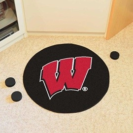 FANMATS 19561 Wisconsin Puck Mat, Team Color, 27