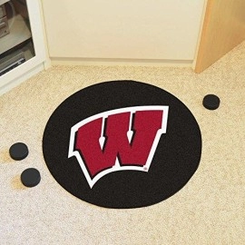 FANMATS 19561 Wisconsin Puck Mat, Team Color, 27