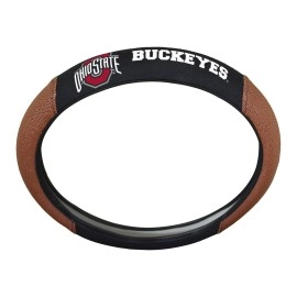 FANMATS 62137 Ohio State Buckeyes Football Grip Steering Wheel Cover 15