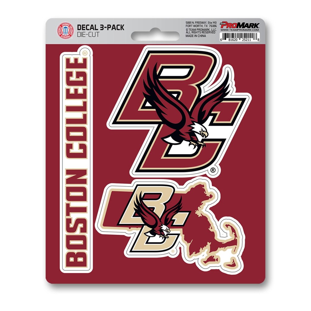 Fanmats, Boston College Decal 3-pk