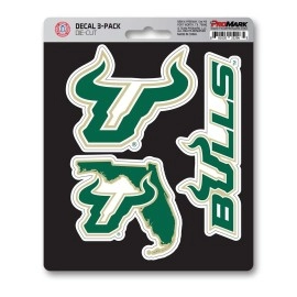 FANMATS NCAA University of South Florida 3 Piece Decal Set