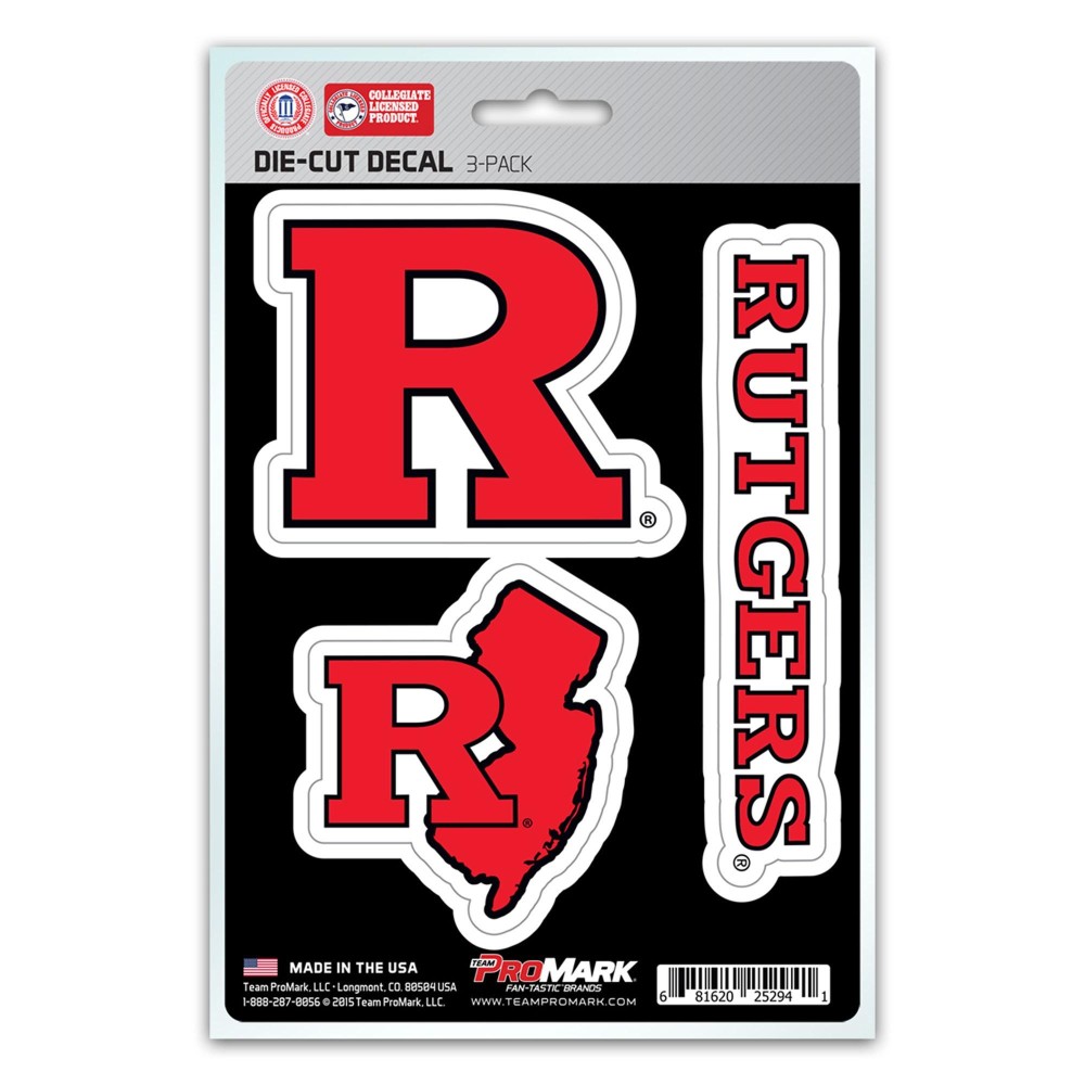 Fanmats, Rutgers University Decal 3-pk