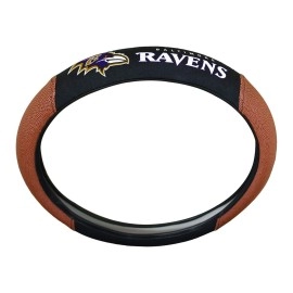 FANMATS 62085 Baltimore Ravens Football Grip Steering Wheel Cover 15