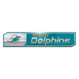 FANMATS NFL - Miami Dolphins 2 Piece Heavy Duty Alumnium Truck Emblem Set, Teal, 1.75