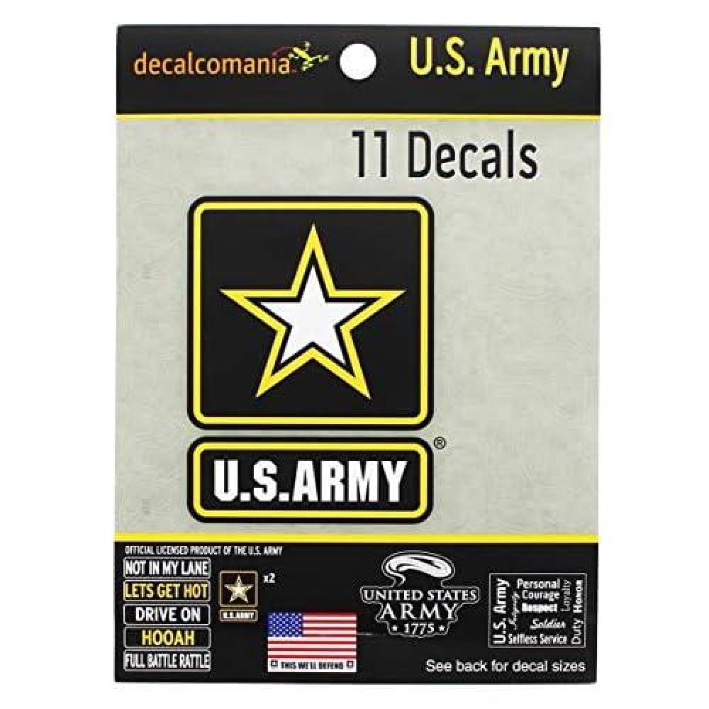 United States Army Decal Pack - 11 Piece US Army Military Stickers Decals