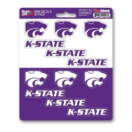 FANMATS 61168 Kansas State Wildcats 12 Count Mini Decal Sticker Pack
