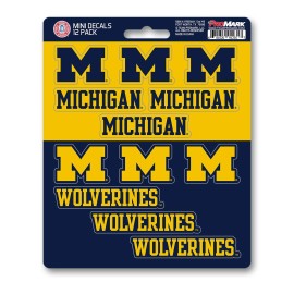 FANMATS 61175 Michigan Wolverines 12 Count Mini Decal Sticker Pack