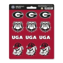 FANMATS 61160 Georgia Bulldogs 12 Count Mini Decal Sticker Pack