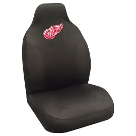 FANMATS NHL Detroit Red Wings Polyester Seat Cover with Vinyl Heavy Duty Car Mat and Polyester Steering Wheel Cover