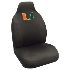 FANMATS NCAA University of Miami Hurricanes Polyester Seat Cover (set of 2)
