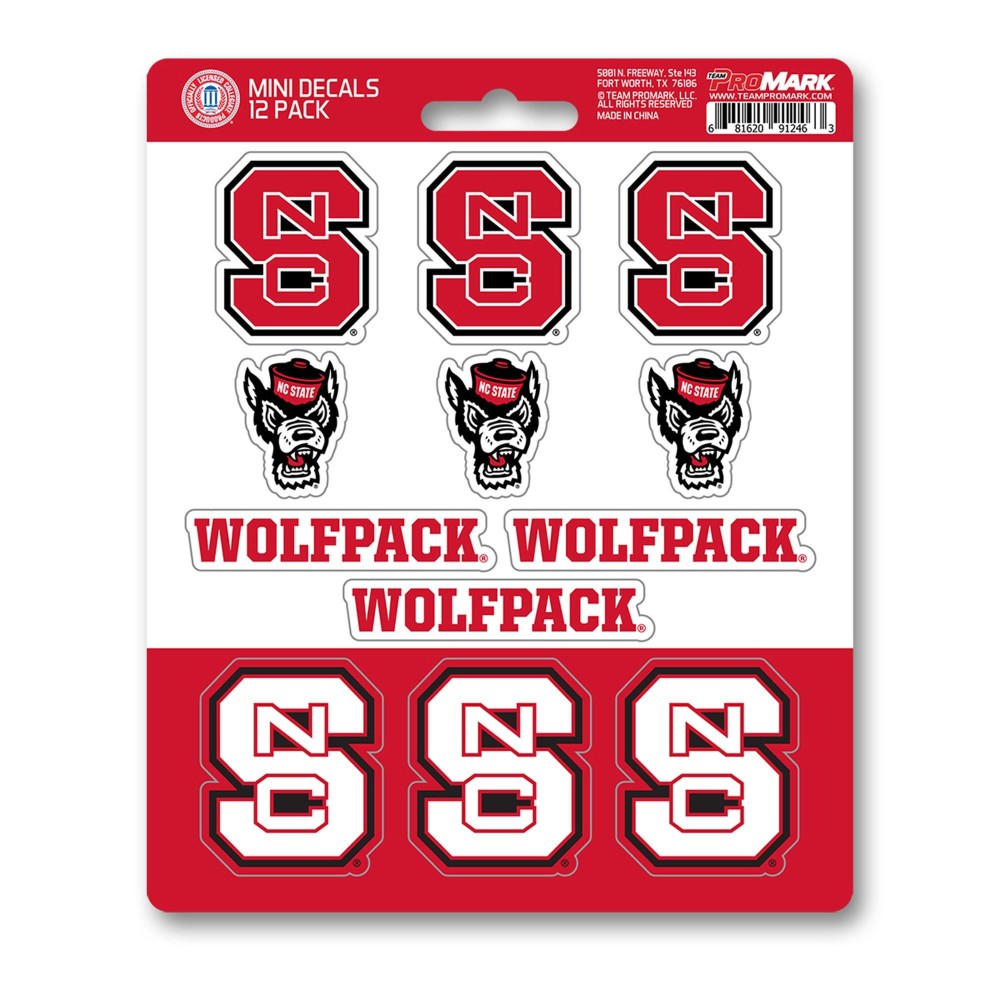 Fanmats, North Carolina State University Mini Decal 12-pk