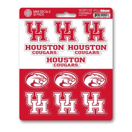 FANMATS 61162 Houston Cougars 12 Count Mini Decal Sticker Pack