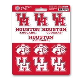 FANMATS 61162 Houston Cougars 12 Count Mini Decal Sticker Pack