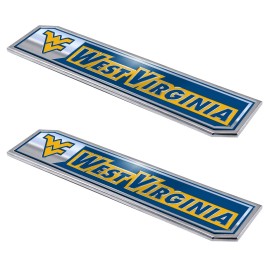 Fanmats, West Virginia University Embossed Truck Emblem 2-pk