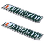 Fanmats, University of Miami Embossed Truck Emblem 2-pk