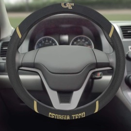 FANMATS 25012 Georgia Tech Yellow Jackets Embroidered Steering Wheel Cover
