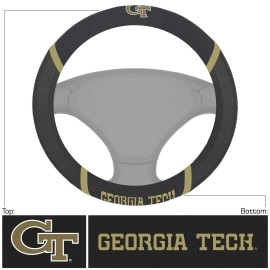FANMATS 25012 Georgia Tech Yellow Jackets Embroidered Steering Wheel Cover