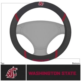 FANMATS 25600 Washington State Cougars Embroidered Steering Wheel Cover