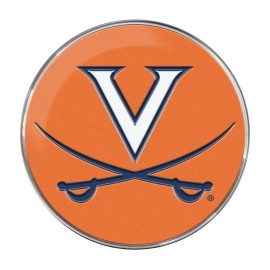 FANMATS 60664 Virginia Cavaliers Heavy Duty Aluminum Embossed Color Emblem, Auto Emblem Decal - Alternate