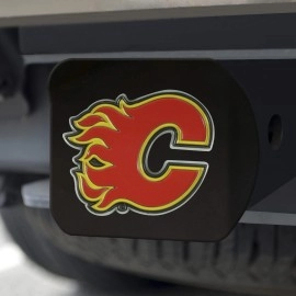 Calgary Flames Black Metal Hitch Cover - 3D Color Emblem