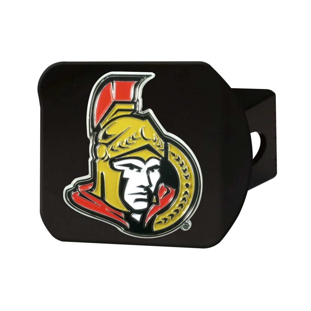 Ottawa Senators Black Metal Hitch Cover - 3D Color Emblem