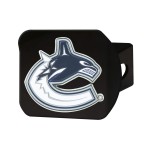 Vancouver Canucks Black Metal Hitch Cover - 3D Color Emblem