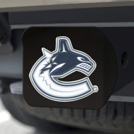 Vancouver Canucks Black Metal Hitch Cover - 3D Color Emblem