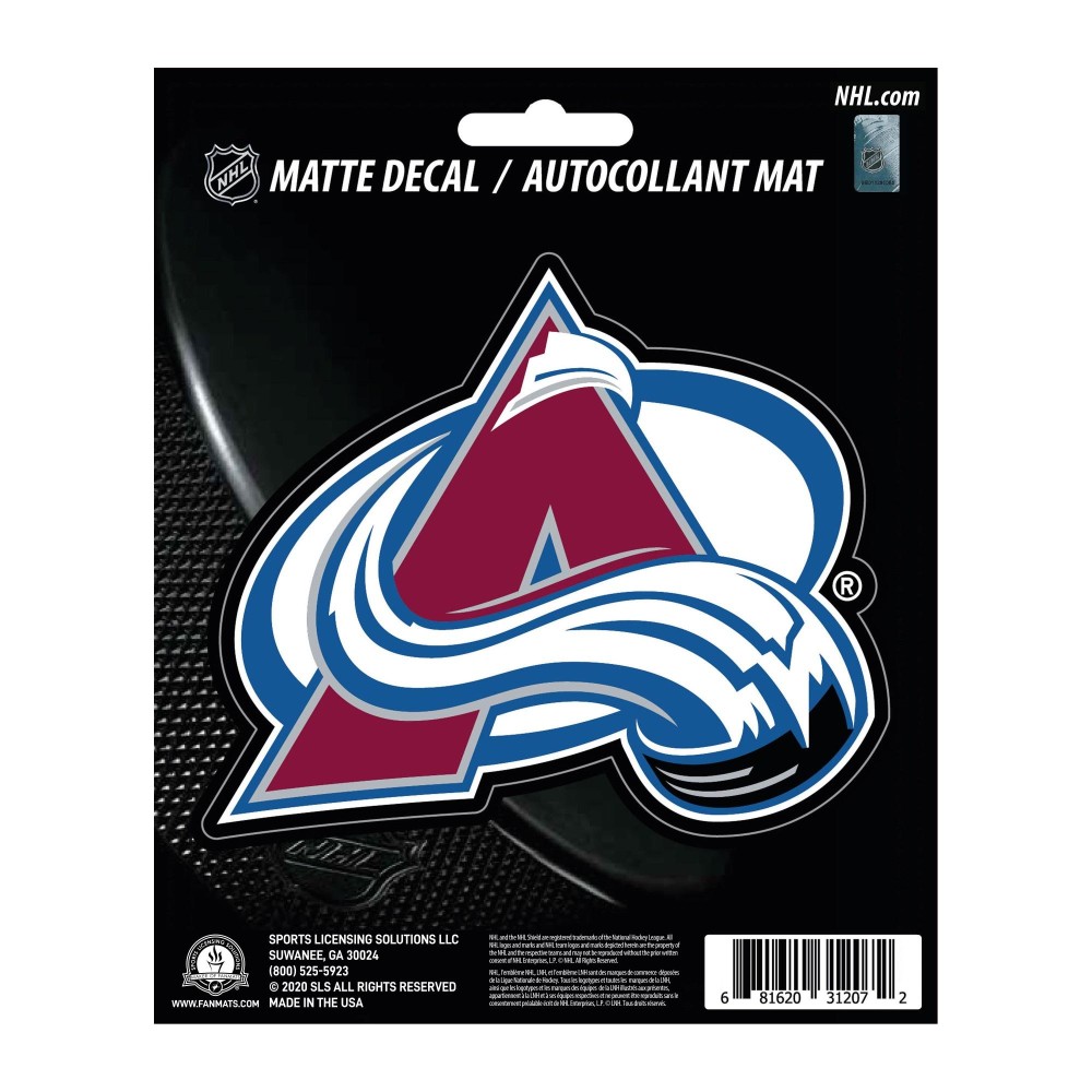 Fanmats, NHL - Colorado Avalanche Matte Decal