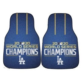 Los Angeles Dodgers 2020 World Series Champions Front Carpet Car Mat Set - 2 Pieces