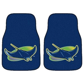 Tampa Bay Rays Front Carpet Car Mat Set - 2 Pieces - Devil Ray Alternate Logo