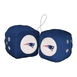 New England Patriots Team Color Fuzzy Dice Dcor 3