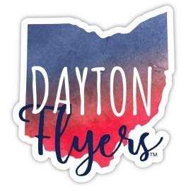 Dayton Flyers Watercolor State Die Cut Decal 2-Inch 4-Pack
