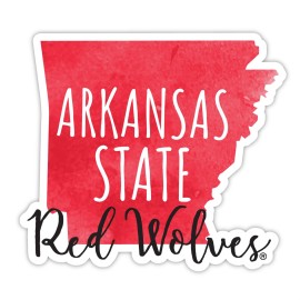 Arkansas State Watercolor State Die Cut Decal 2-Inch 4-Pack